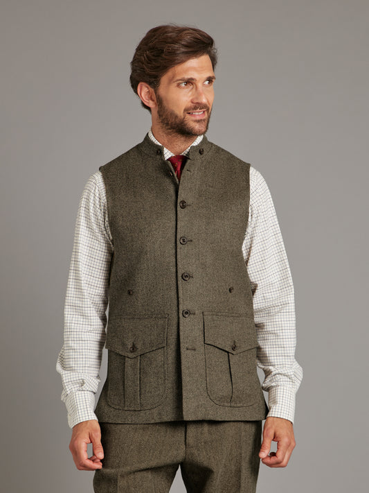 Storm Collar Gilet - Deveron Tweed