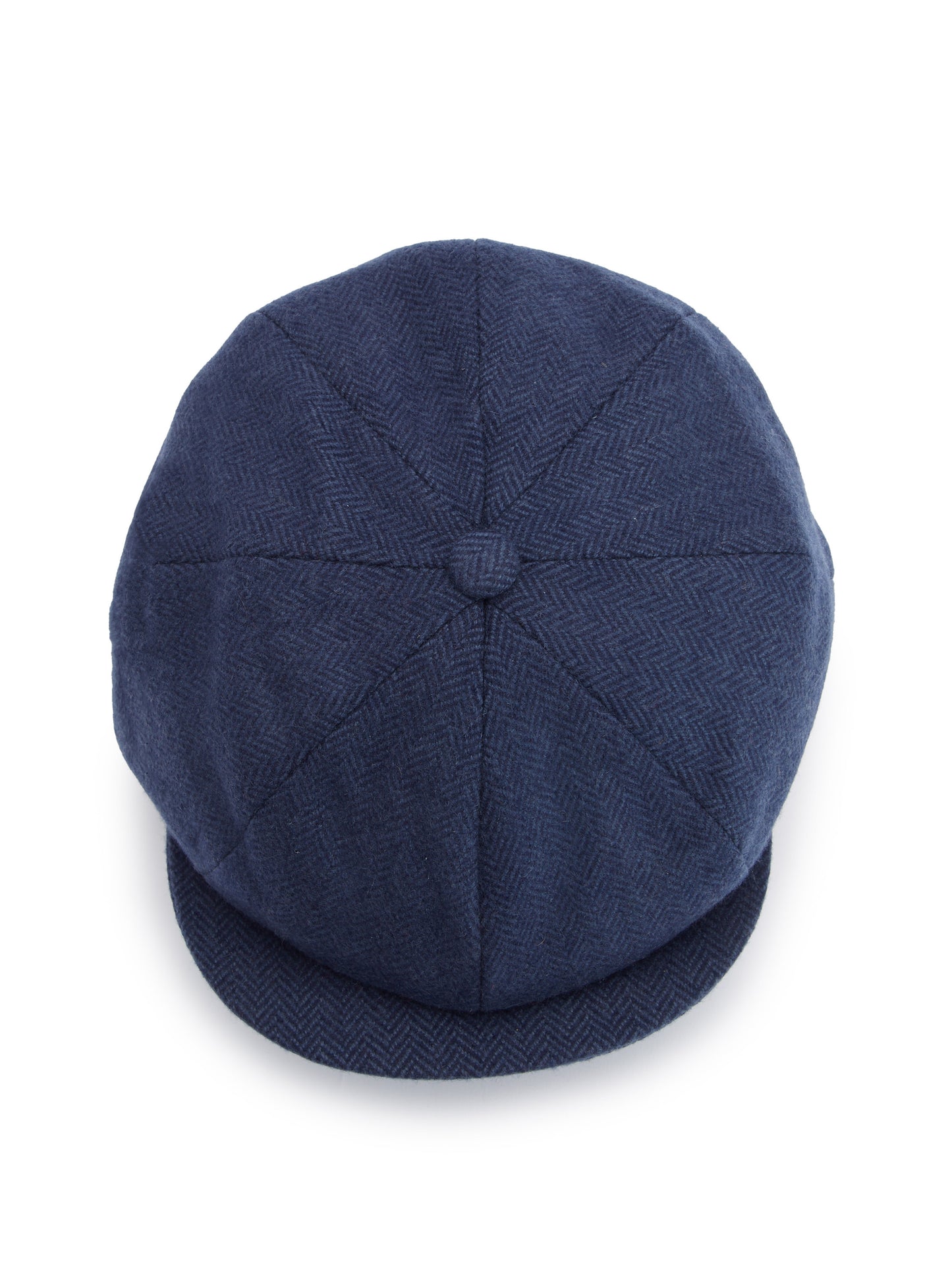 Bakerboy Cap - Cashmere Navy Herringbone