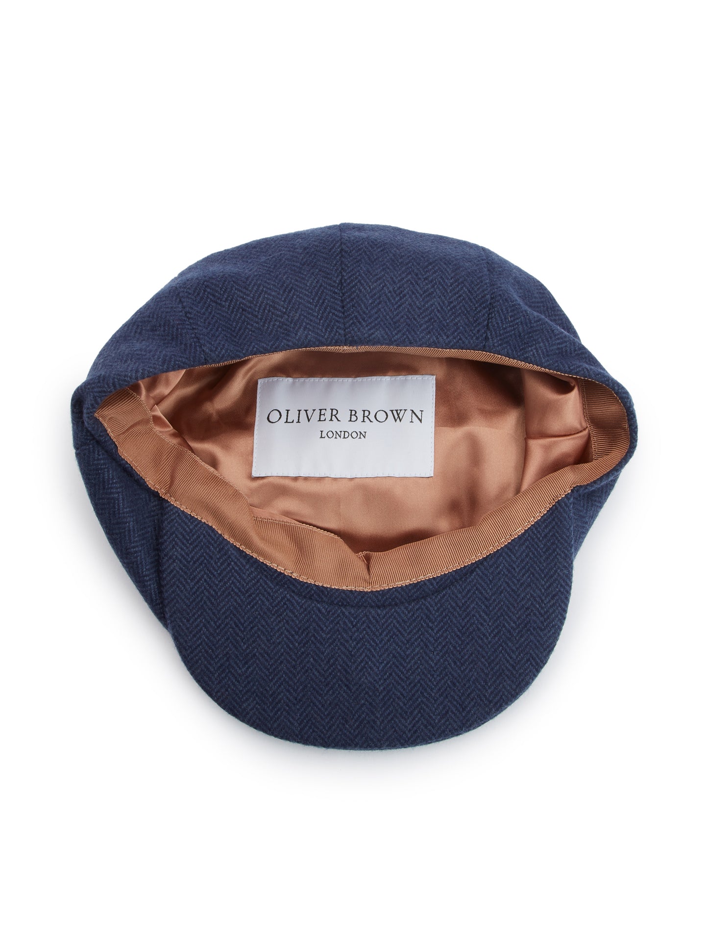 Bakerboy Cap - Cashmere Navy Herringbone