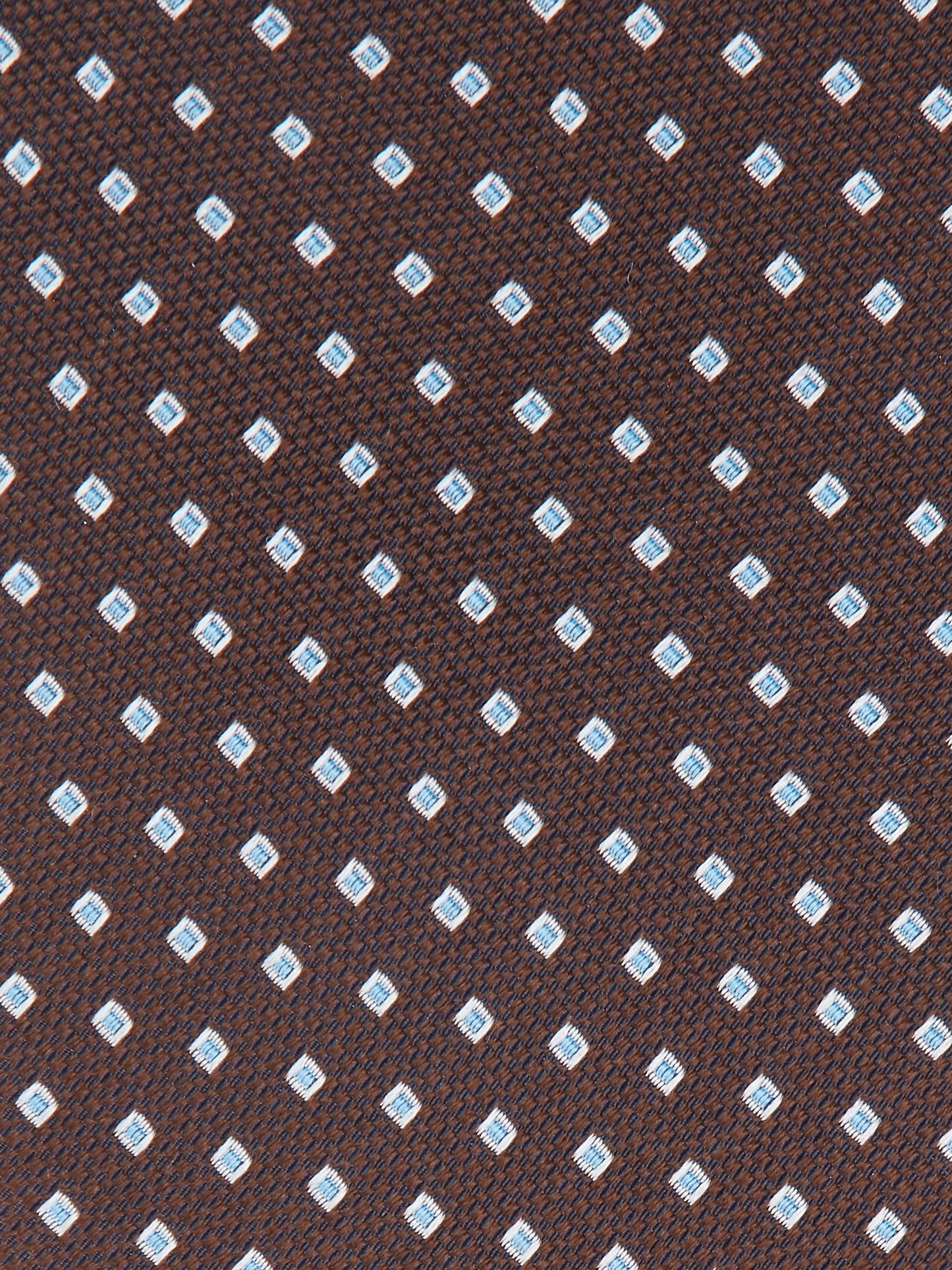 Square Dot Tie - Brown