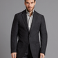 Unstructured Jacket - Charcoal Wool