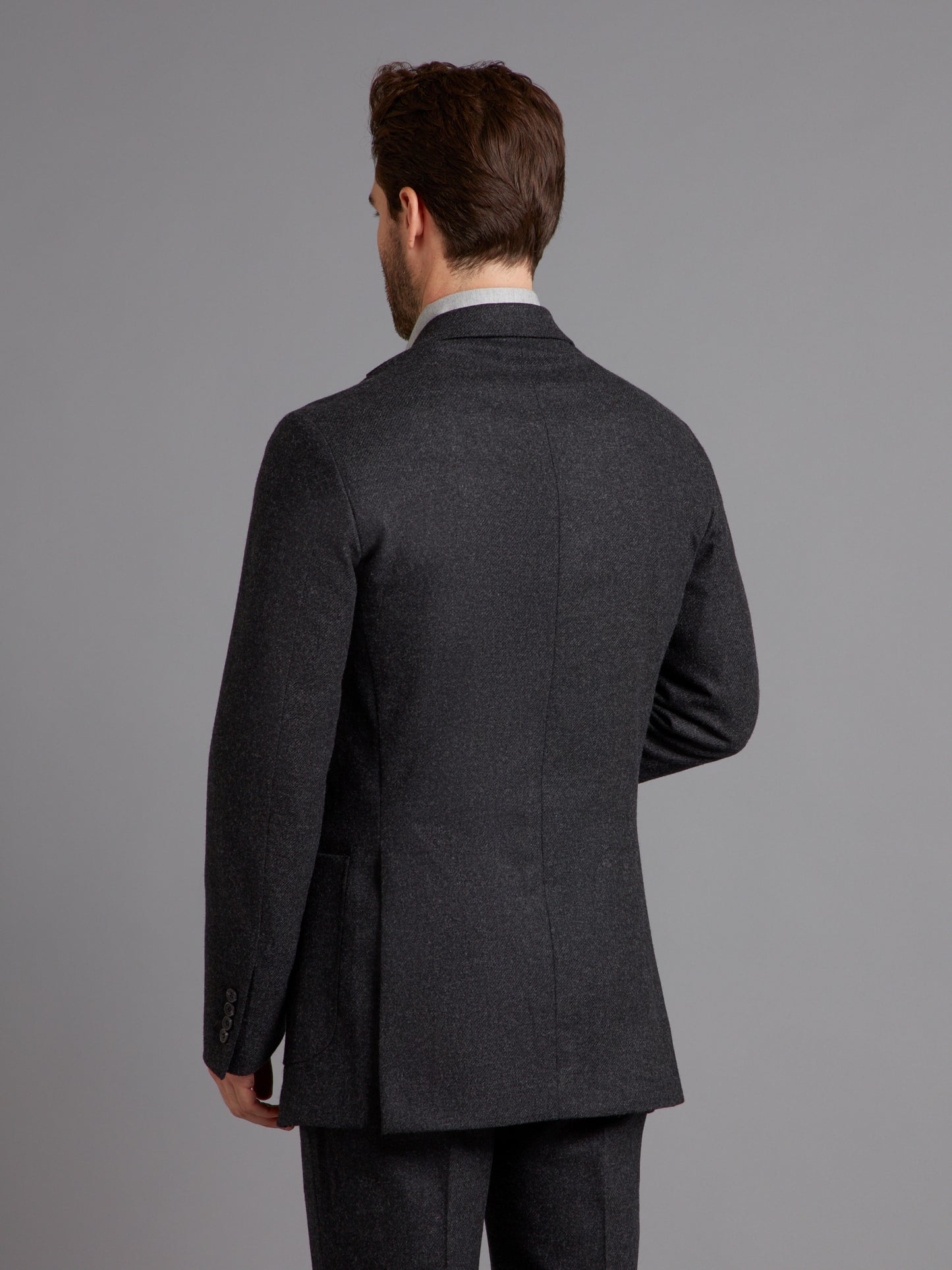 Unstructured Jacket - Charcoal Wool