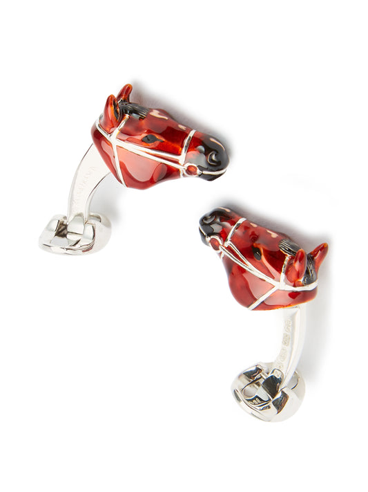 Horse Head Cufflink - Sterling Silver