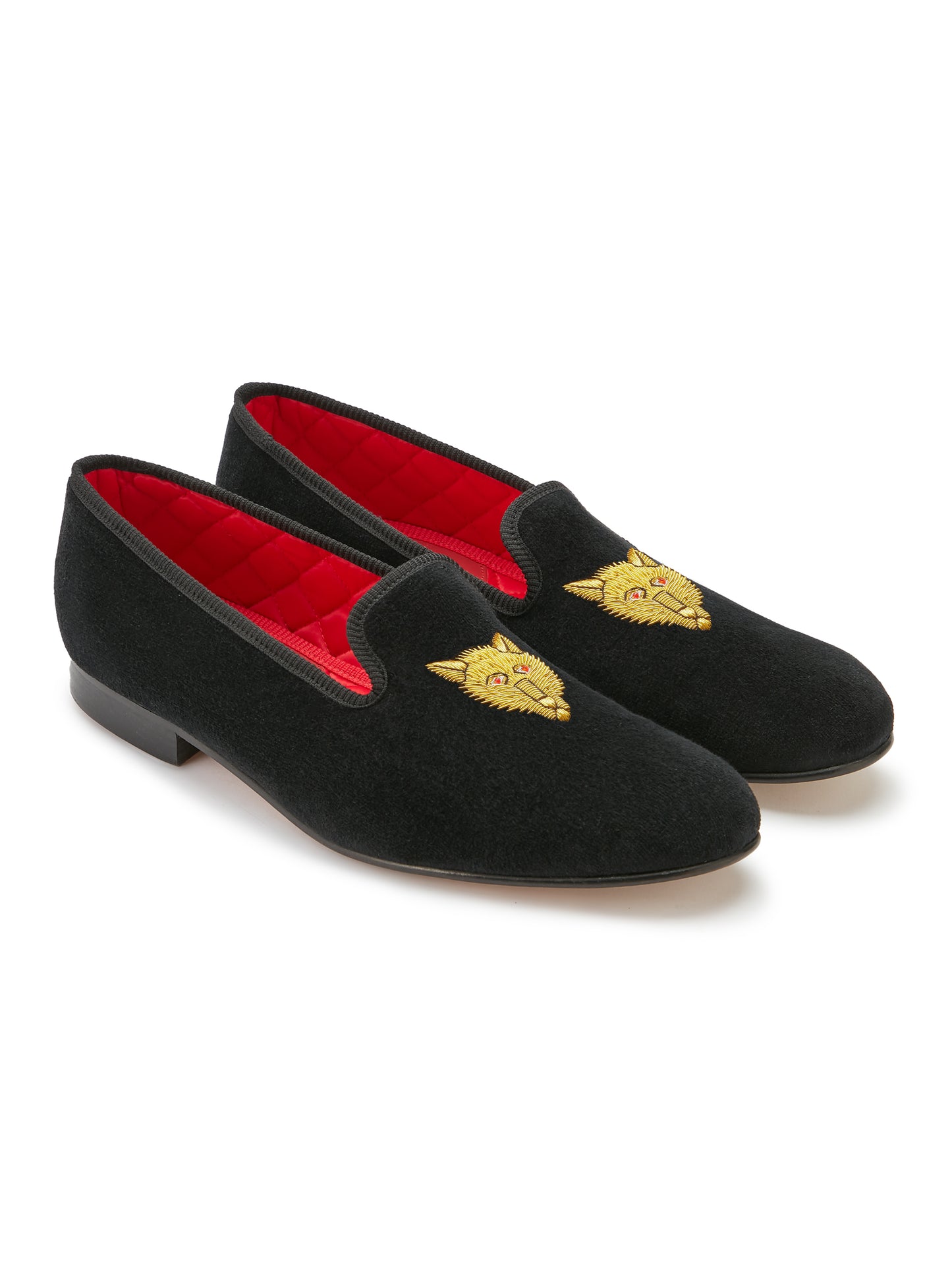 Embroidered Velvet Albert Slippers