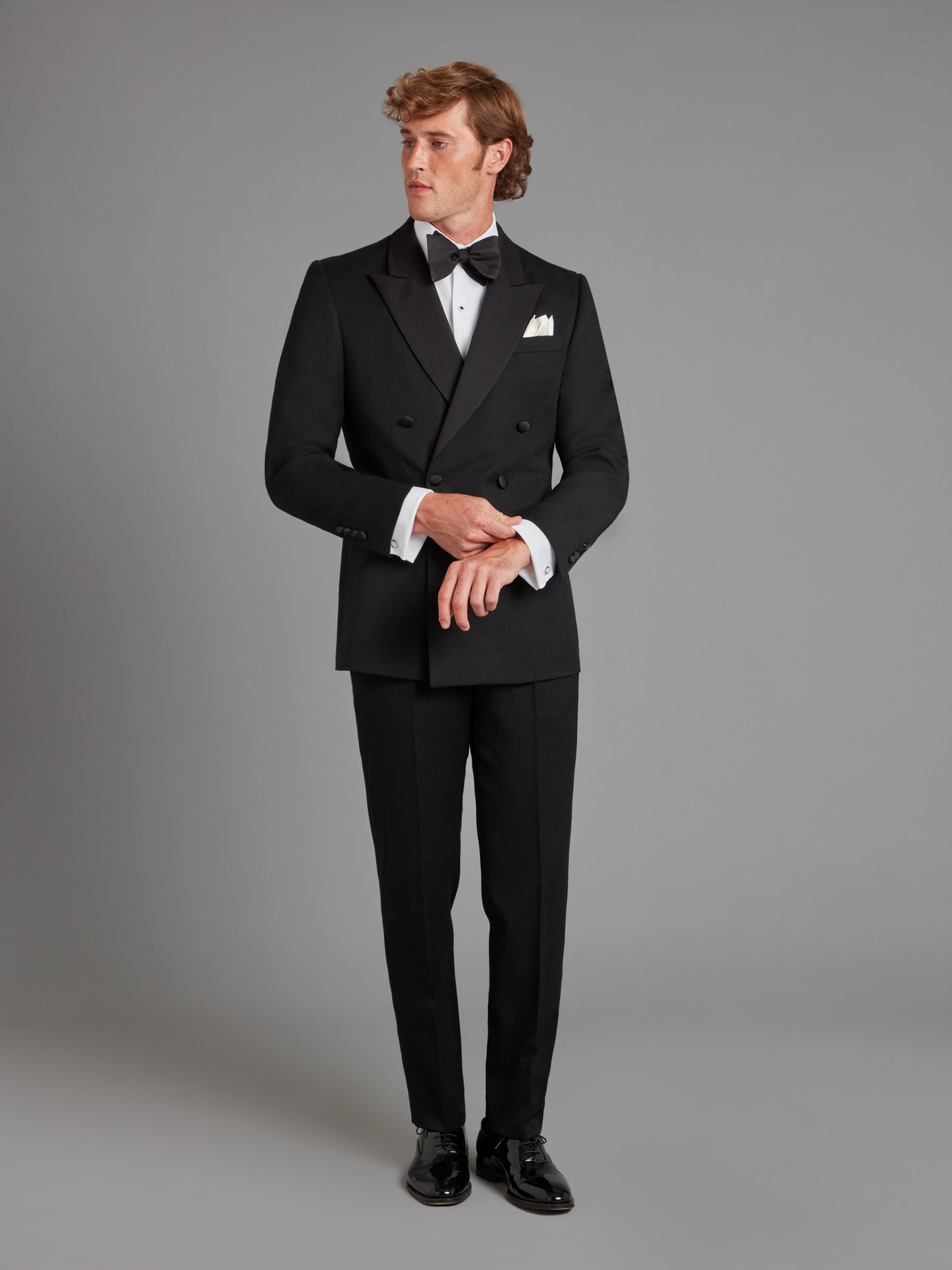 Dinner Suit Four Piece Hire (Double Breasted Jacket With Dress Shirt & Bow Tie)