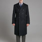 Double Breasted Overcoat Navy Cashmere Blend