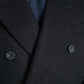 Double Breasted Overcoat Navy Cashmere Blend