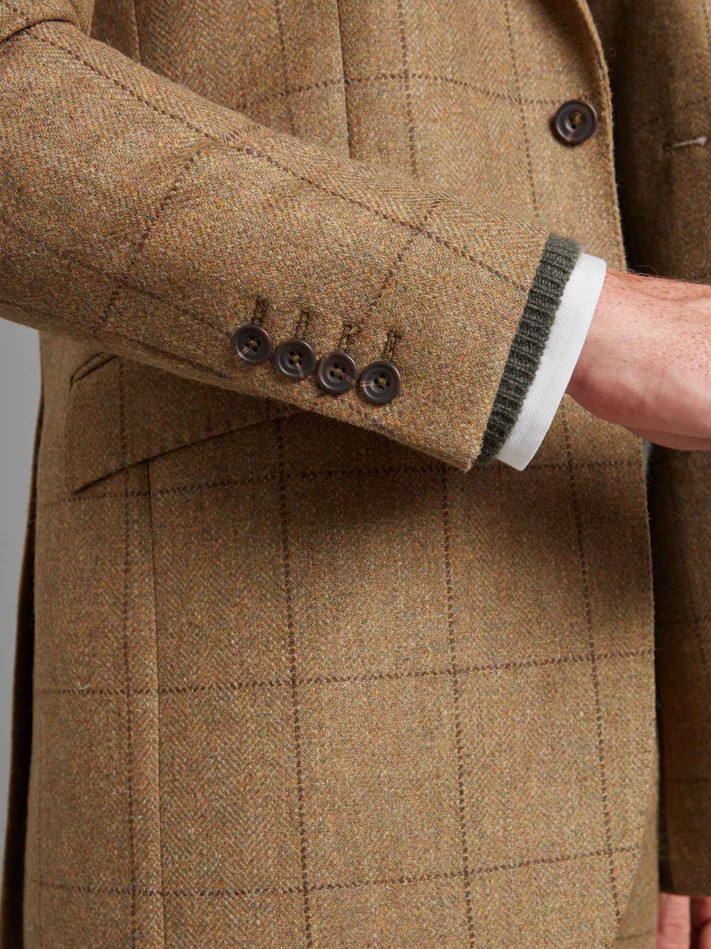 Eaton Jacket - Moss Windowpane Tweed