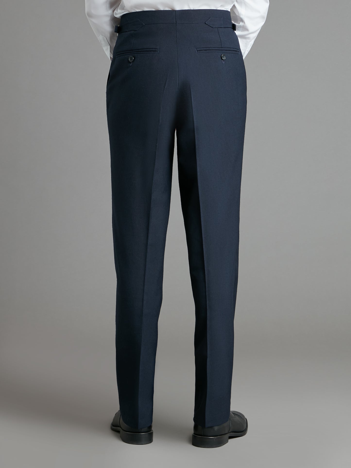 Flat Front Mayfair Suit Trousers - Plain Navy