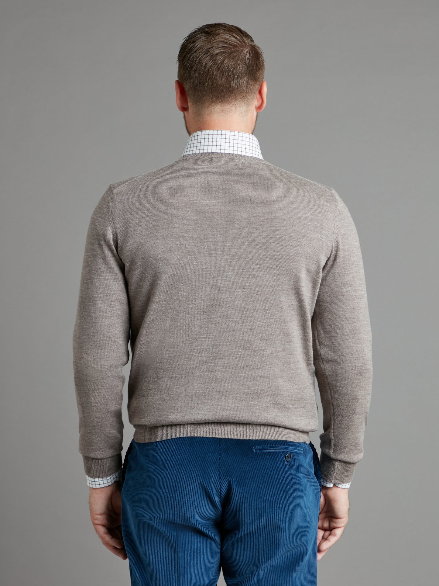 Merino Crew Neck Jumper - Mushroom