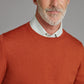 Merino Crew Neck Jumper - Rust