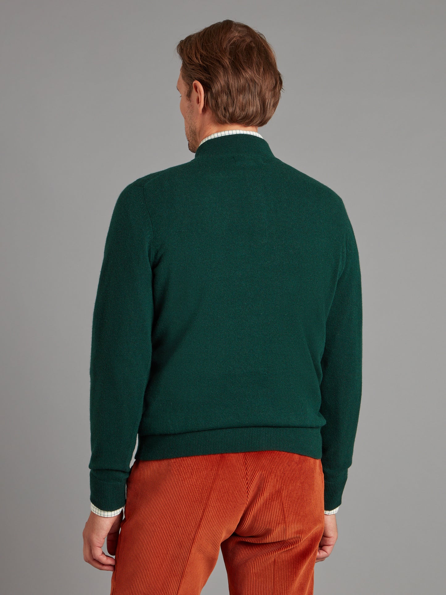 Cairns Half Zip Jumper - Tartan Green