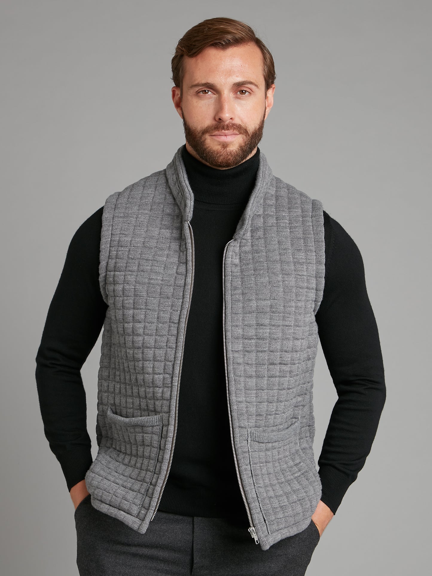 Quilted Thermatex Gilet - Grey