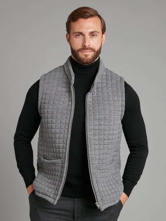 Quilted Thermatex Gilet - Grey