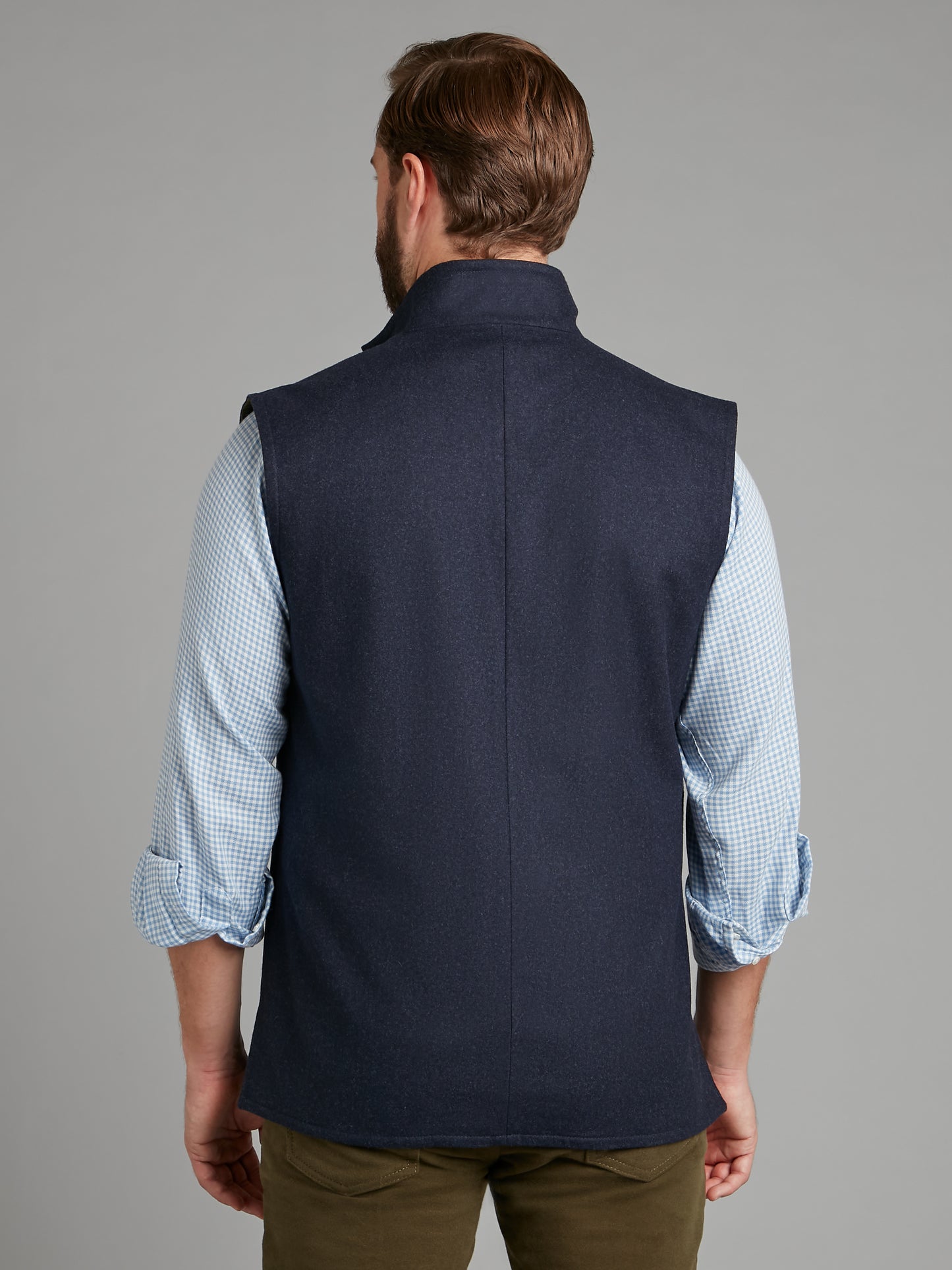 Reversible Gilet - Navy & Green Loden