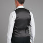 Single Breasted Evening Waistcoat - Black