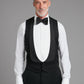 Single Breasted Evening Waistcoat - Black