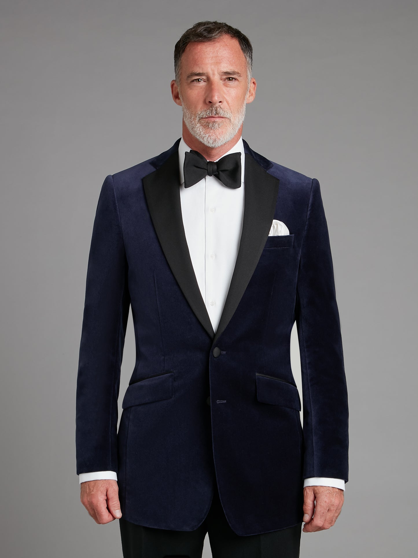 Single-Breasted Navy Velvet Dinner Jacket Hire