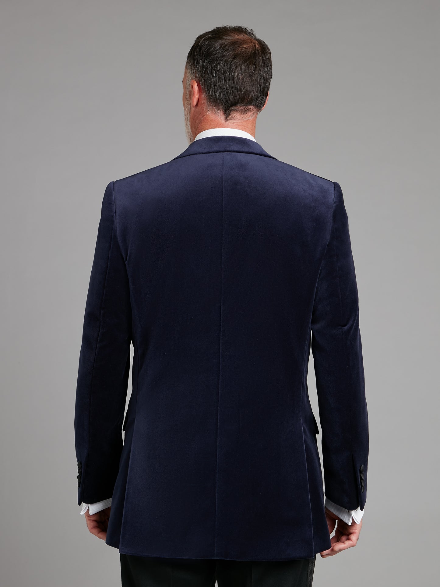 Single-Breasted Navy Velvet Dinner Jacket Hire