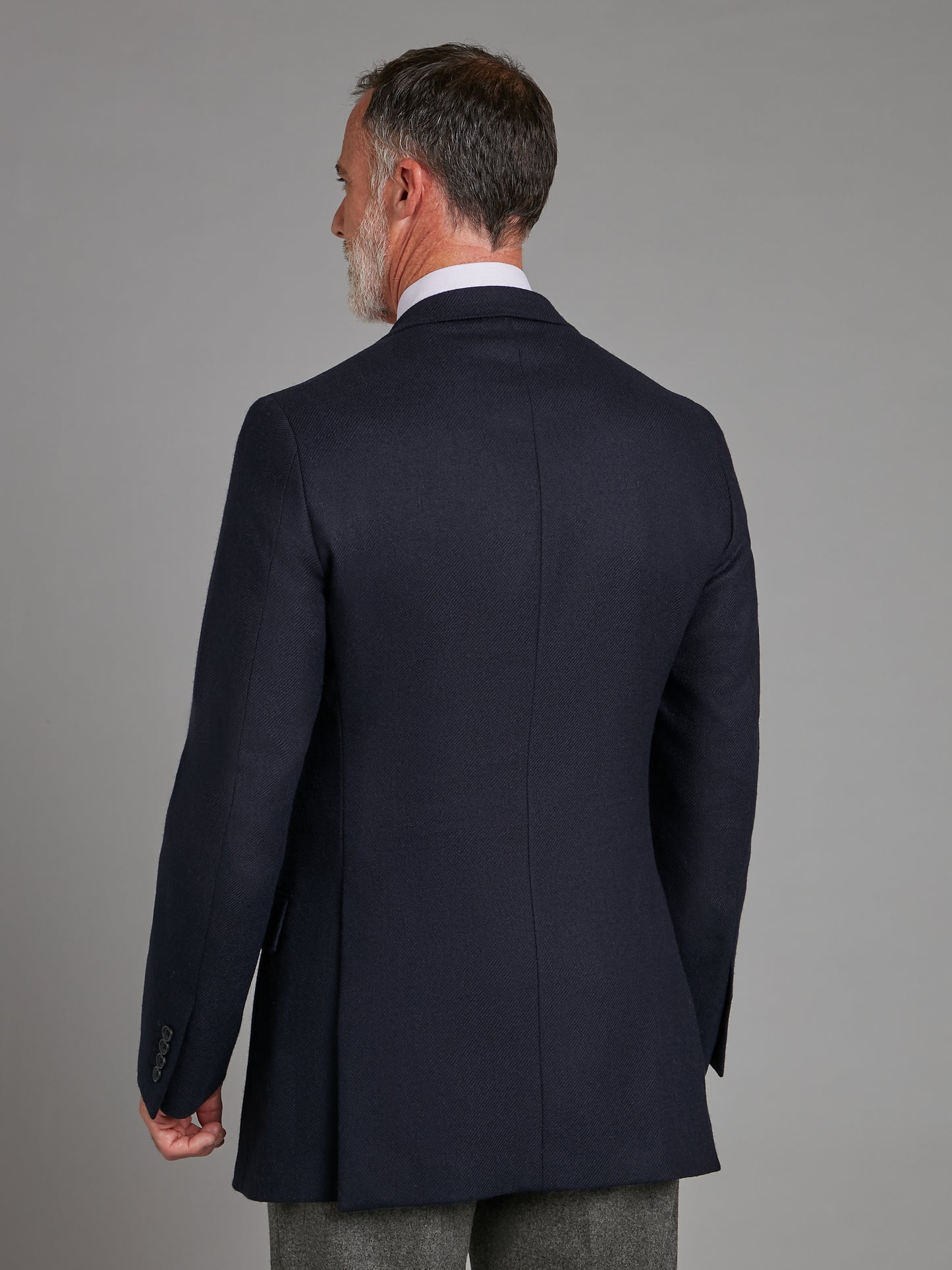 Unstructured Jacket - Navy Wool