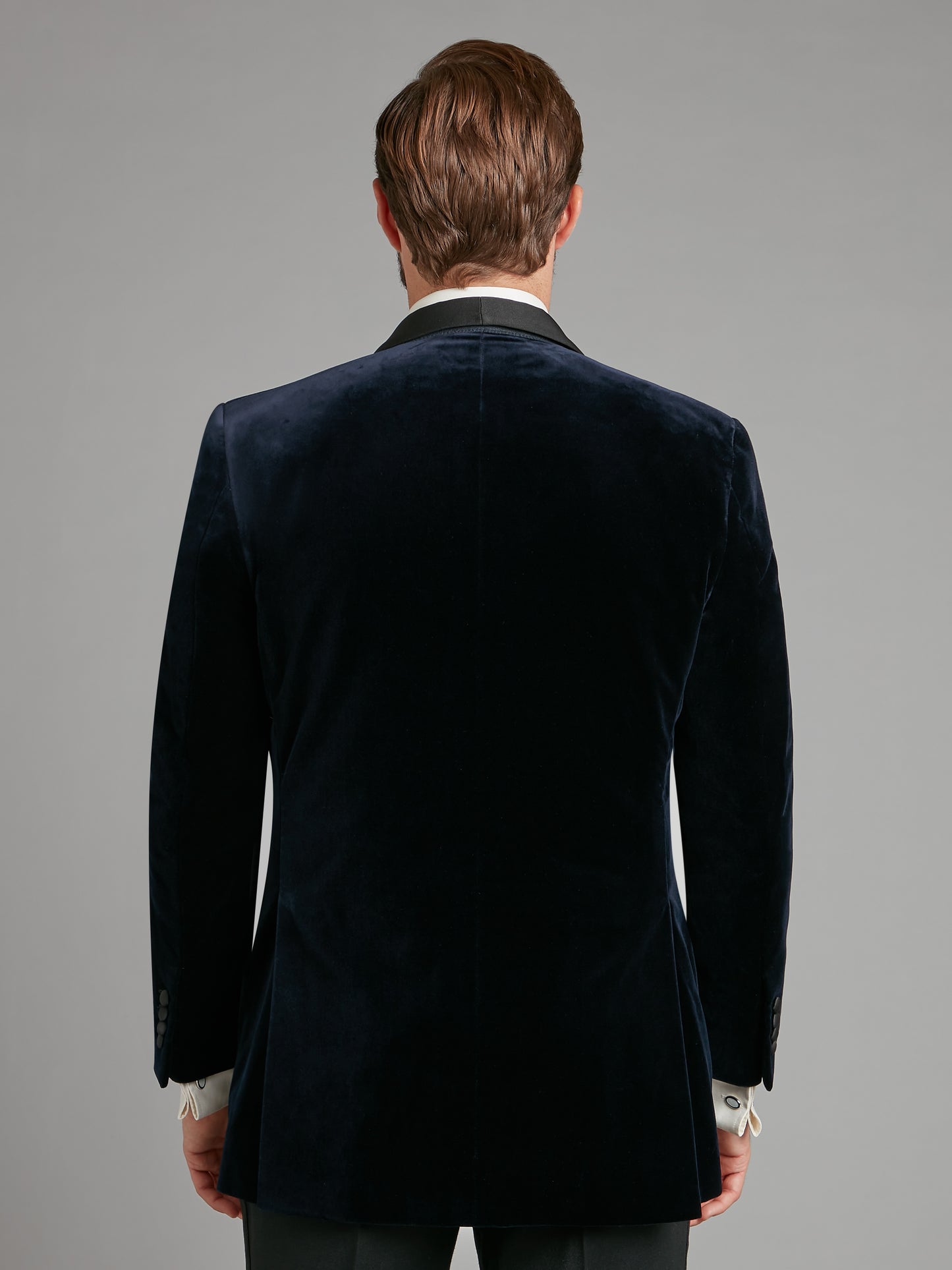 Whittaker Smoking Jacket - Navy Velvet