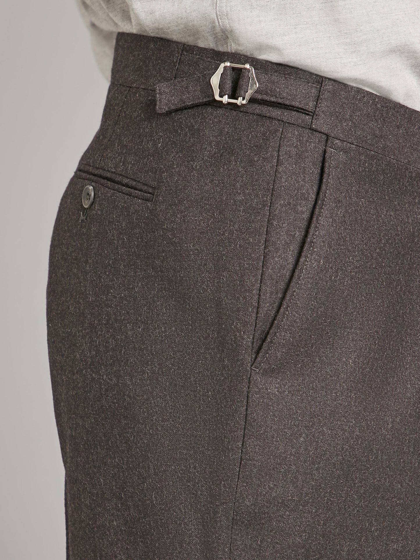 Pleated Trousers - Grey Flannel