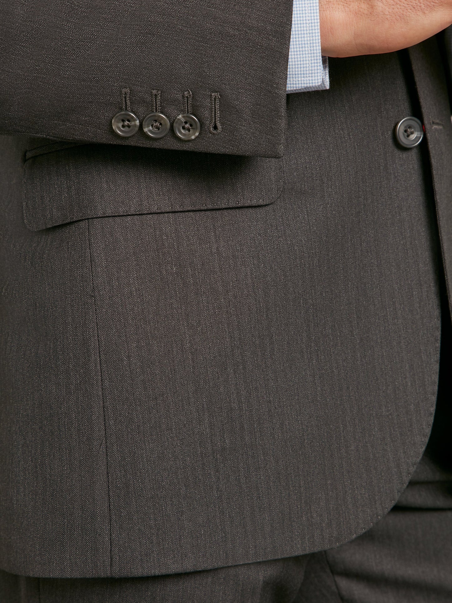 Astell Suit - Lightweight Herringbone Grey