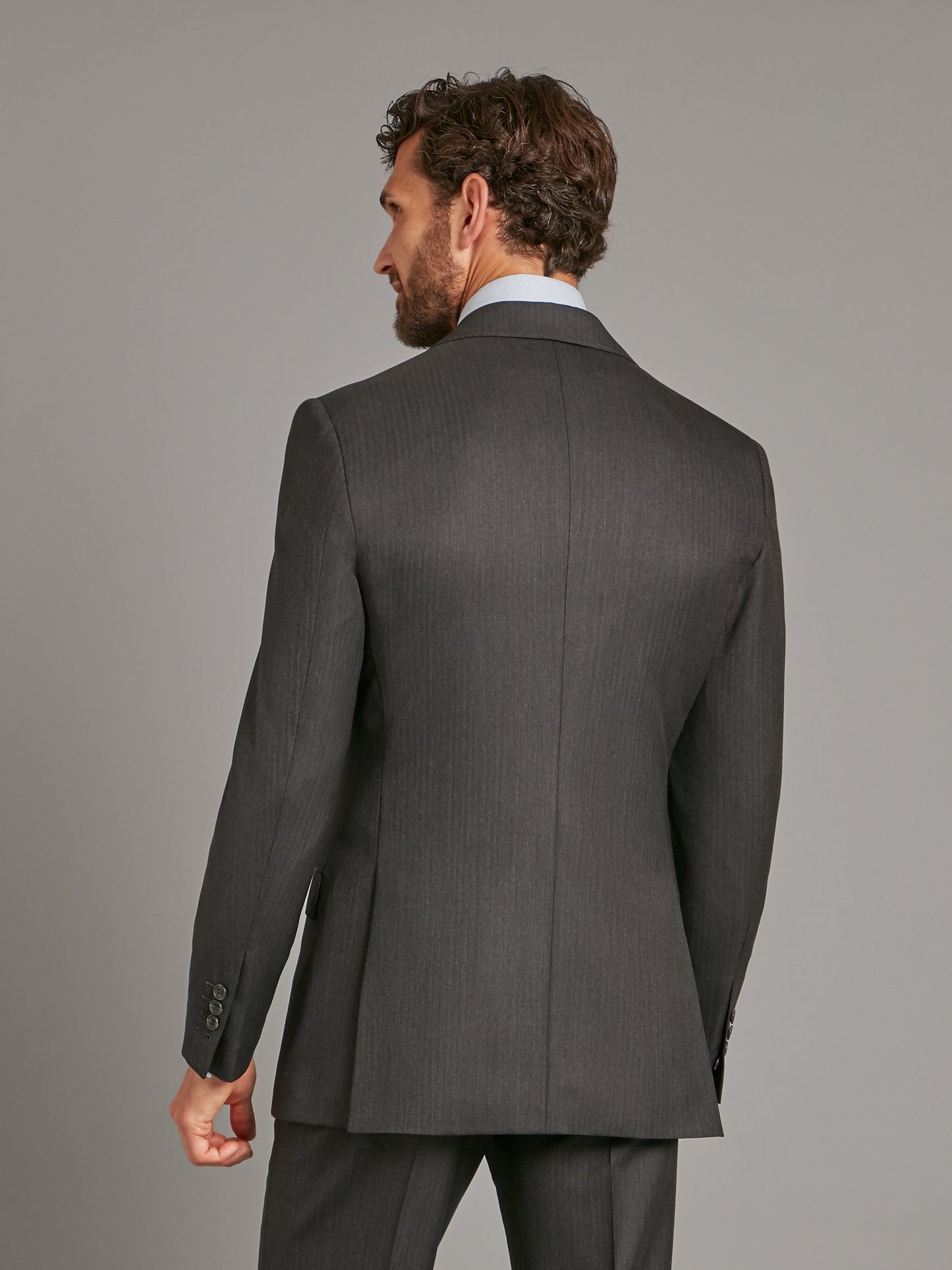 Astell Suit - Lightweight Herringbone Grey