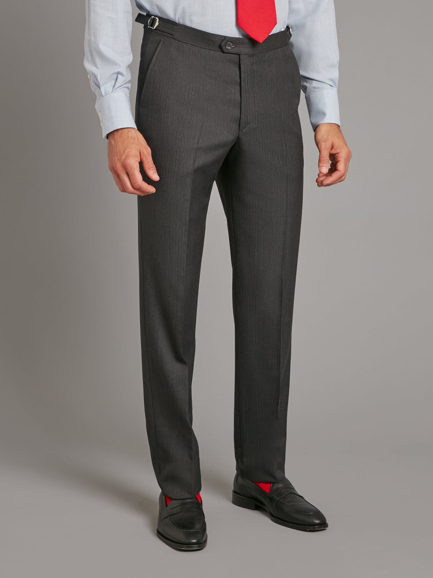 Astell Suit - Lightweight Herringbone Grey