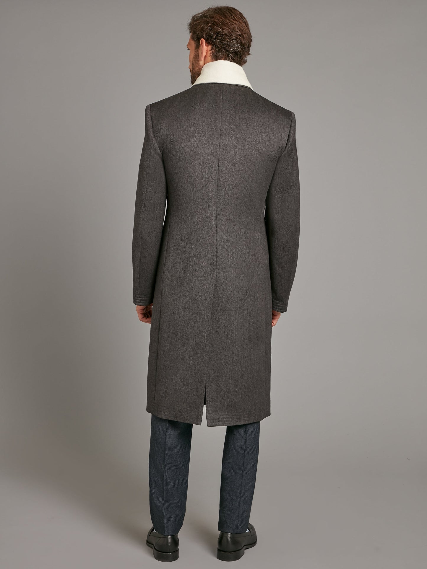 Covert Coat, Covert Collar - Grey