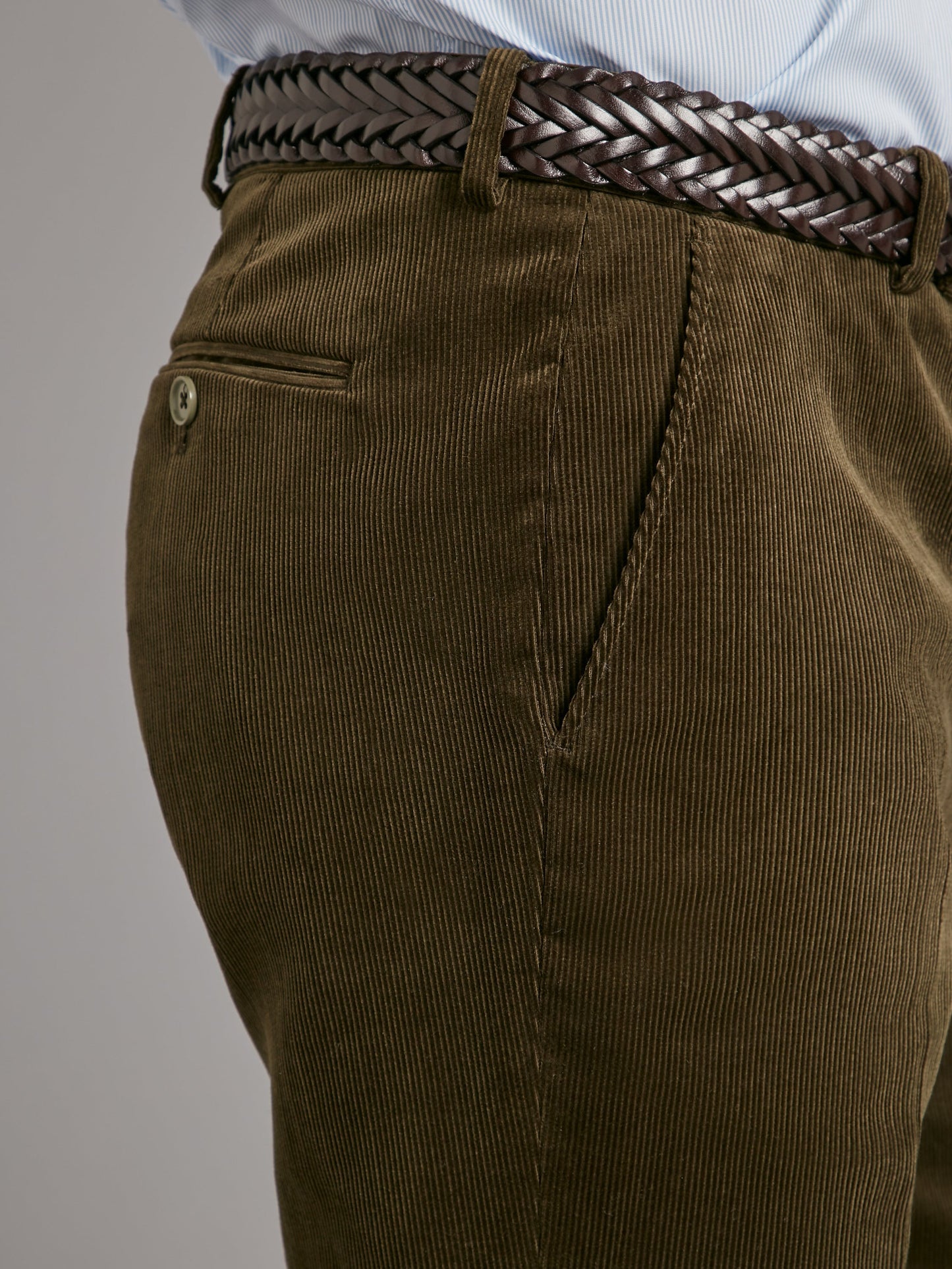 Needlecord Trousers - Dark Olive