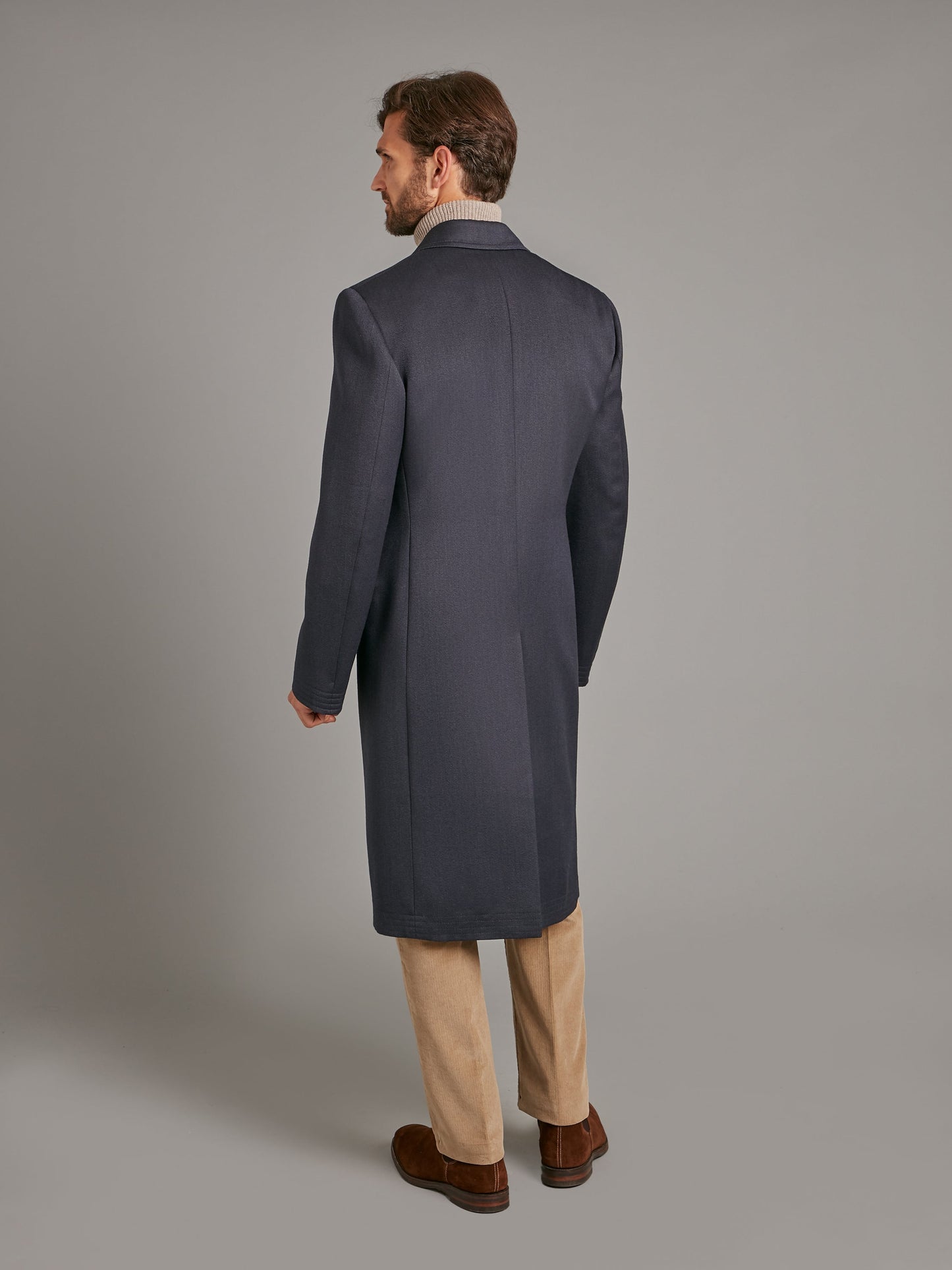 Covert Coat, Covert Collar - Navy