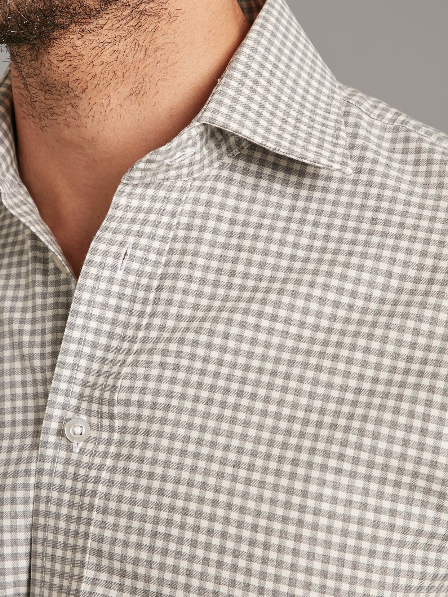 Regular Fit Shirt - Pale Grey Small Check