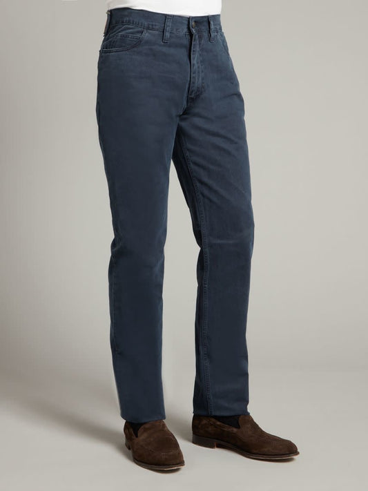 Brushed Cotton Jeans - Navy